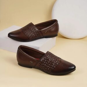 Men Brown Ethnic Mojaris