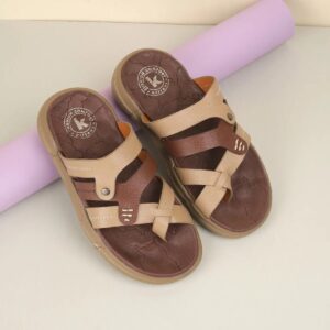 Boys Brown Casual Slippers
